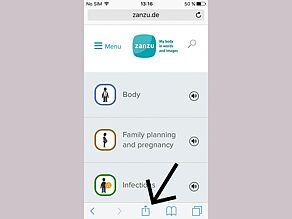 Visit zanzu.be and click on the share icon.