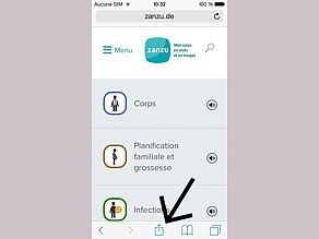 Visitez zanzu.be et cliquez sur l’icône de partage.